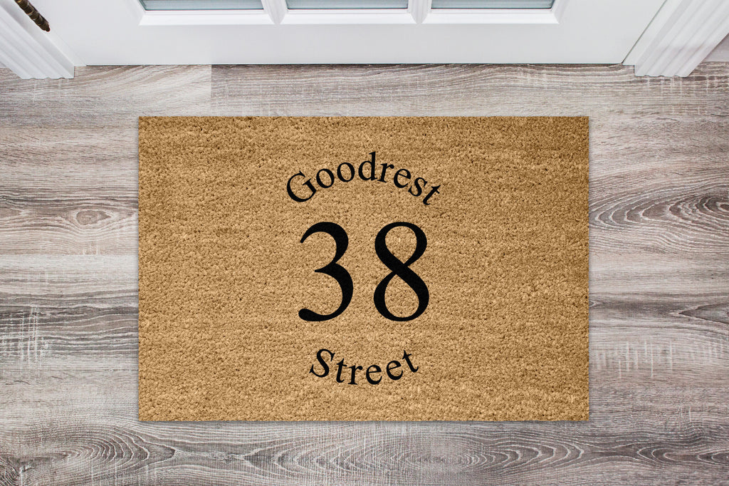 Personalised Welcome Coir Door Mat / Custom Bespoke Floor Rug Large