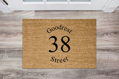 Personalised Welcome Coir Door Mat / Custom Bespoke Floor Rug Large