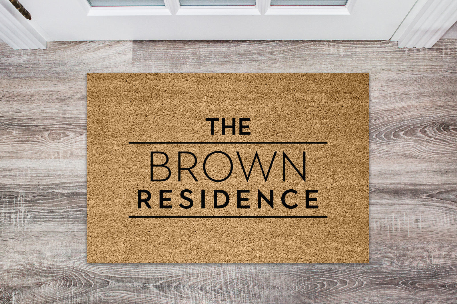 Personalised Welcome Coir Door Mat / Custom Bespoke Floor Rug Large