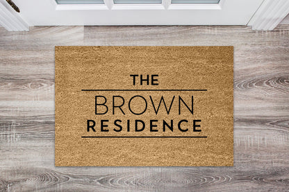 Personalised Welcome Coir Door Mat / Custom Bespoke Floor Rug Large