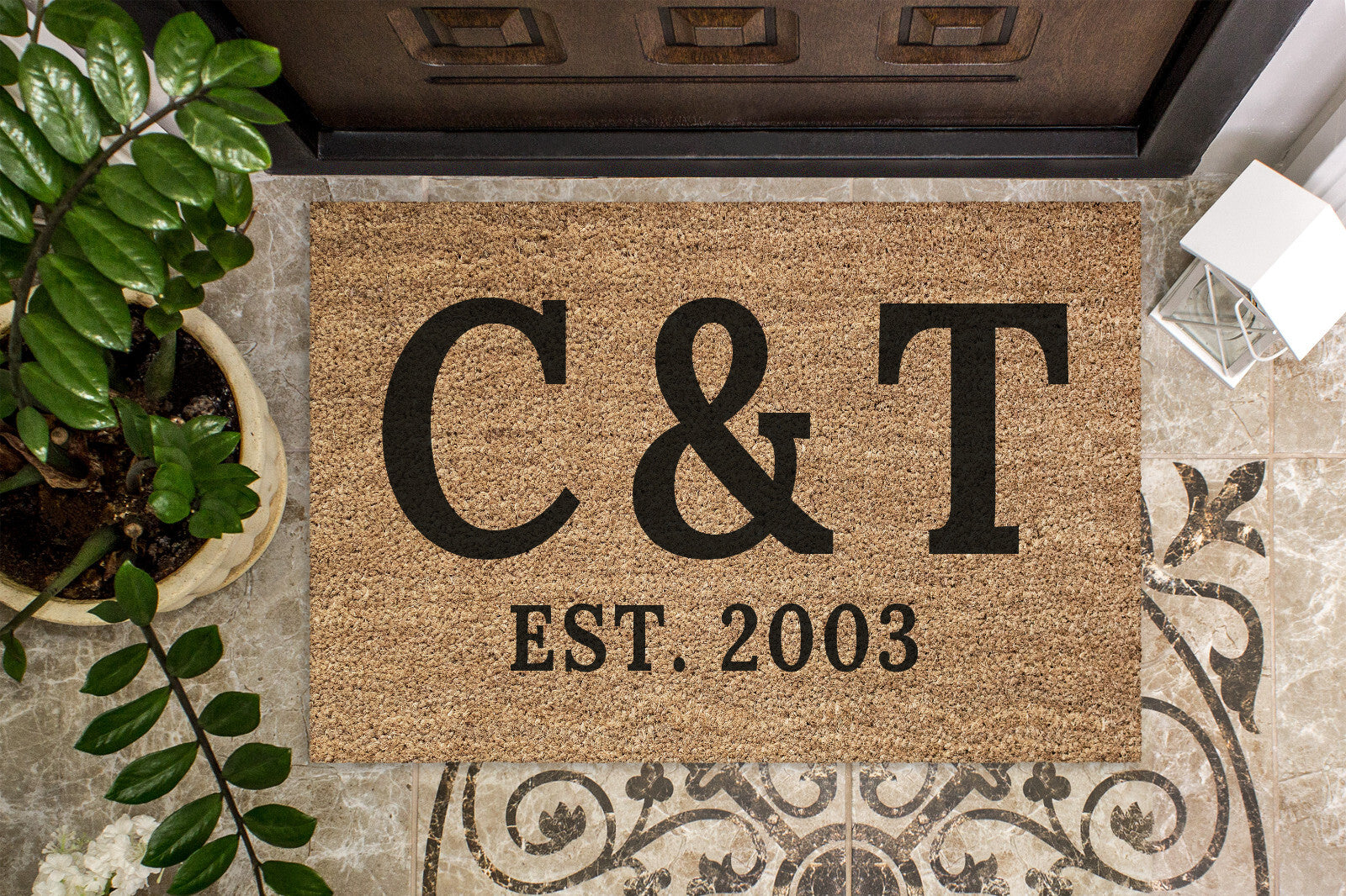 Personalised Welcome Coir Door Mat / Custom Bespoke Floor Rug Large, Doormat