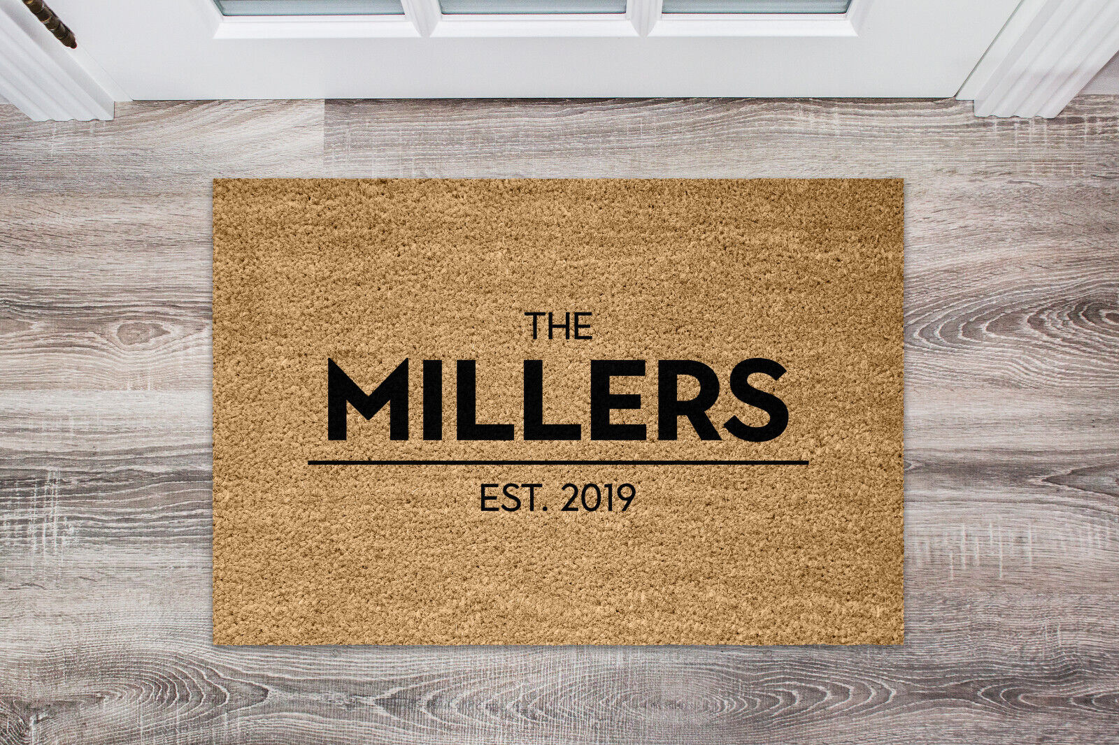 Personalised Welcome Coir Door Mat / Custom Bespoke Floor Rug Large