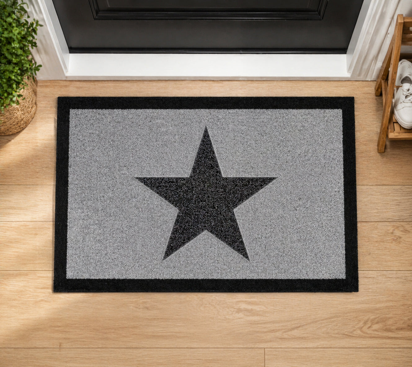 Star Inspired Grey Doormat