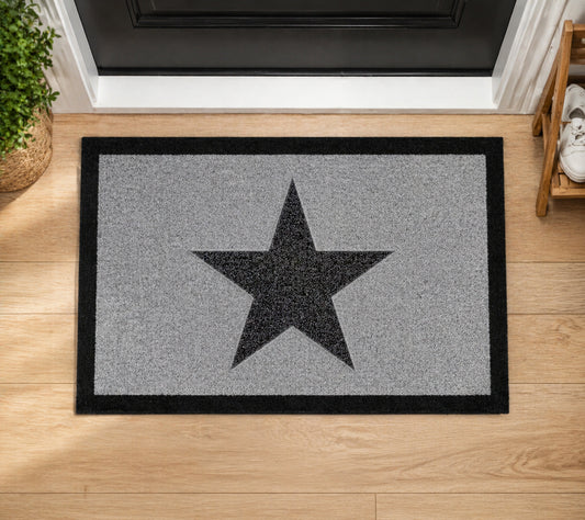 Star Inspired Grey Doormat