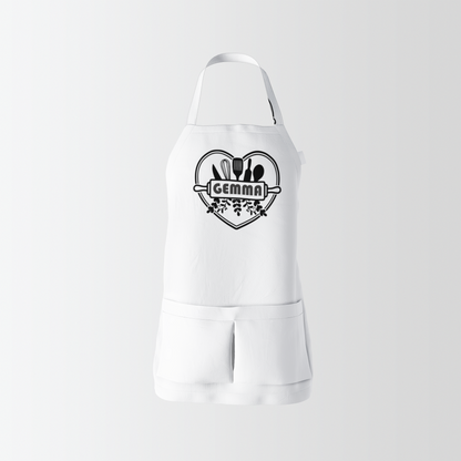 Personalised Apron Heart Design